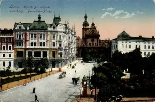 Ak Lwów Lemberg Ukraine, Bernadiner Kirche