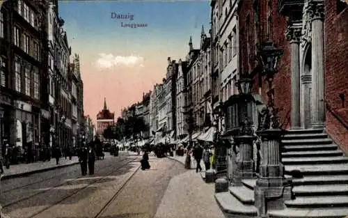 Ak Gdańsk Danzig, Langgasse