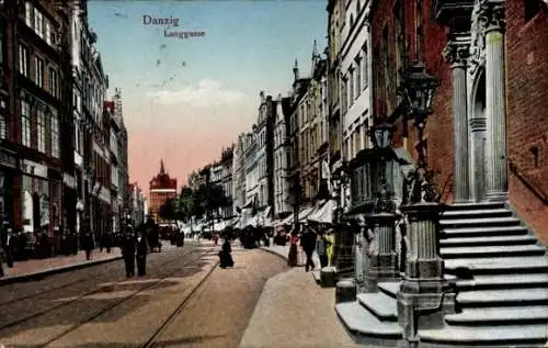 Ak Gdańsk Danzig, Langgasse