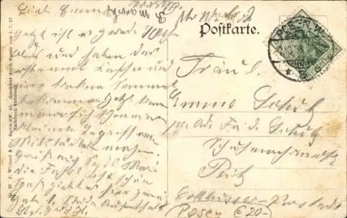 Ak Poznań Posen, Wilhelmstraße, Generalkommando, Landgericht, Steuerdirektion