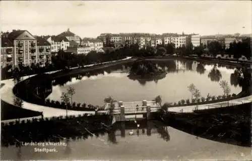 Ak Gorzów Wielkopolski Landsberg an der Warthe Ostbrandenburg, Stadtpark