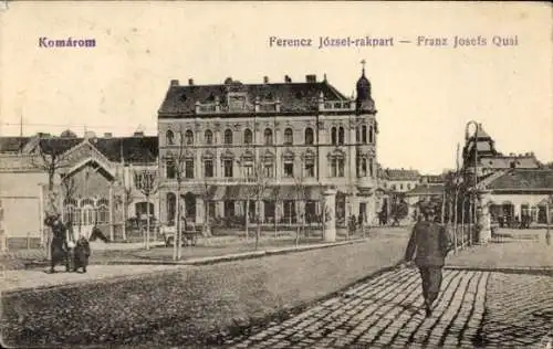 Ak Komárom Komorn Ungarn, Stadtansicht, Ferencz József-rakpart, Franz Josefs Quai