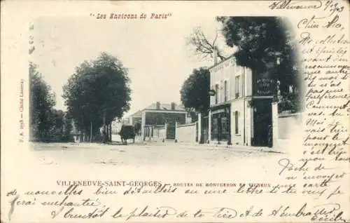 CPA Villeneuve Saint Georges Val de Marne, vue du rue