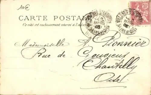 CPA Villeneuve Saint Georges Val de Marne, vue du rue