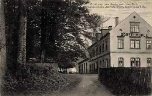 Ak Olbernhau im Erzgebirge, Gasthof Dörfelmühle