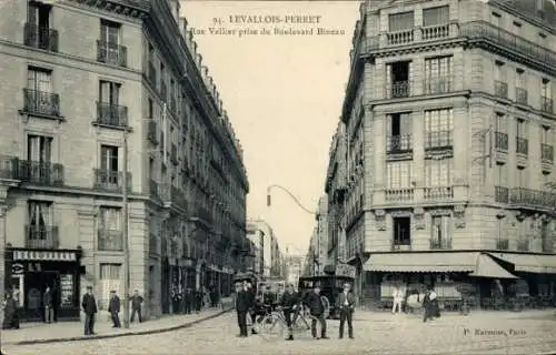 Ak Levallois Perret Hauts de Seine, Straßenansicht, Geschäfte, Boulevard Bineau