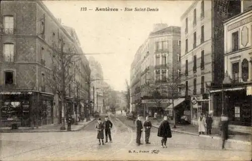 CPA Asnières-sur-Seine Hauts-de-Seine, Rue Saint Denis