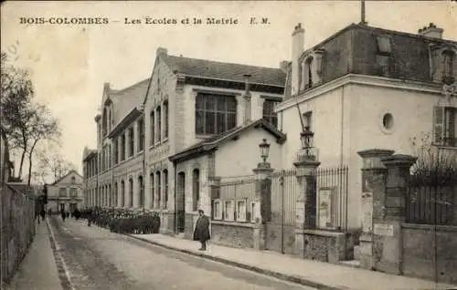 CPA Bois Colombes Hauts de Seine, Les Écoles et la Mairie