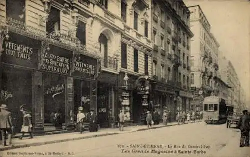 Ak Saint Étienne Loire, Straße von General Foy