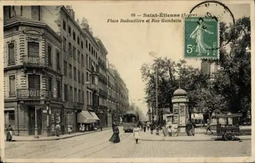 Ak Saint Étienne Loire, Gambetta Straße