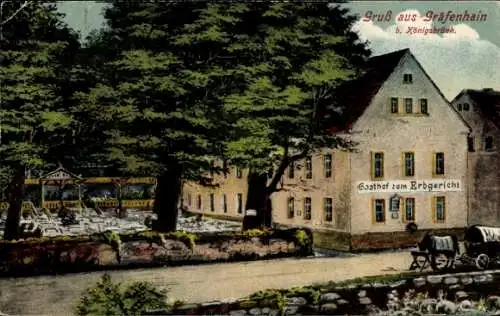 Ak Gräfenhain Königsbrück in Sachsen, Gasthof zum Erbgericht