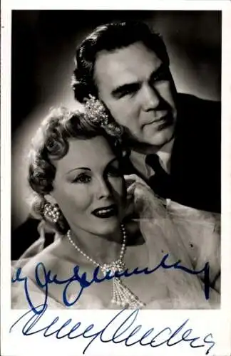 Ak Schauspielerin Anny Ondra, Boxer Max Schmeling, Portrait, Autogramme