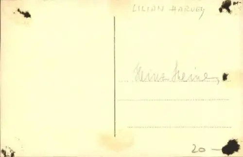 Ak Schauspielerin Lilian Harvey, Autogramm