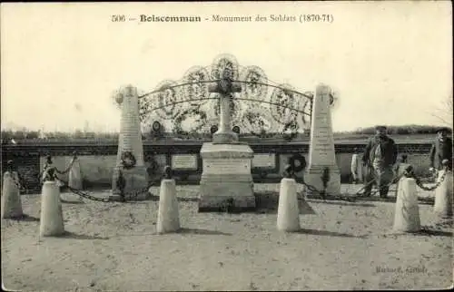 Ak Boiscommun Loiret, Monument des Soldats 1870-71