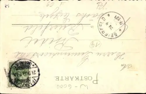 Präge Passepartout Litho Frankfurt am Main, Palmengarten