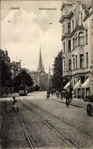 Ak Hansestadt Lübeck, Mühlenstraße