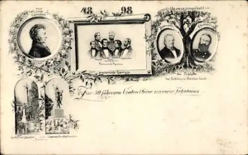 Ak Schleswig an der Schlei, 50 jährige Gedenkfeier der Erhebung 1848, Denkmal Chemnitz Bellmann