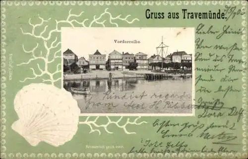 Präge Ak Ostseebad Travemünde Lübeck, Vorderreihe
