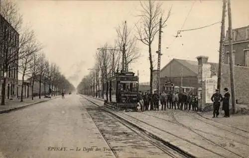 Ak Épinay Eure, Straßenbahndepot