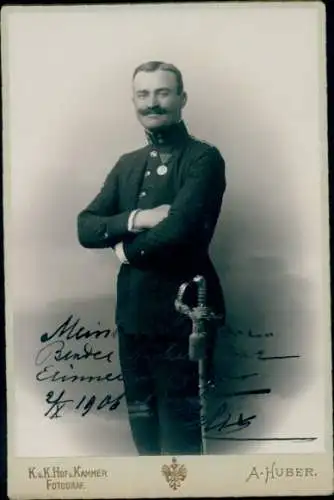 Foto Wien, Kuk Armee, Soldat in Uniform, Portrait