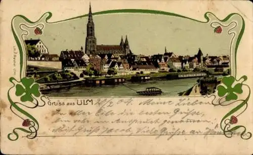 Passepartout Litho Ulm an der Donau, Panorama, Münster