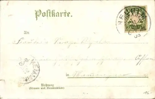 Litho Ulm an der Donau, Der Schneider v. Ulm, Stadtpanorama