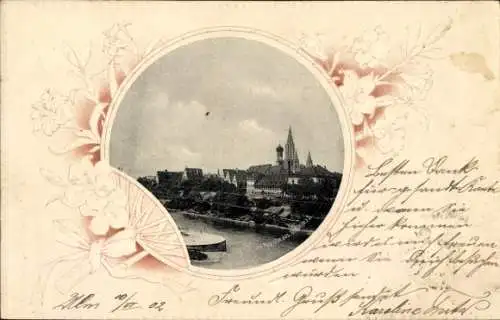 Präge Passepartout Ak Ulm an der Donau, Panorama, Münster