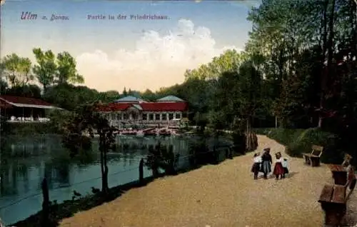 Ak Ulm an der Donau, Friedrichsau See, Restaurant