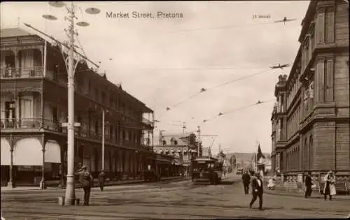 Ak Pretoria Südafrika, Marktstraße
