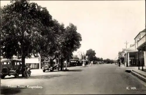 Ak Krugersdorp Südafrika, Straßenansicht