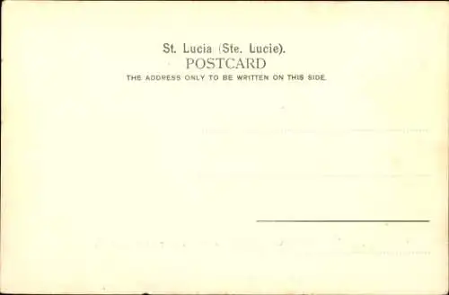 Ak Castries St Lucia, Hafenbild