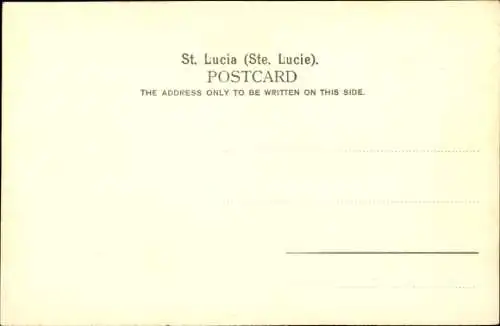 Ak Castries St Lucia, Hafenbild, Stadt