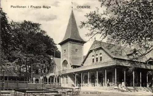 Ak Odense Dänemark, Pavillonen i Fruens Bøge
