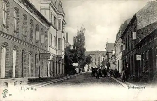 Ak Hjørring Hjörring Dänemark, Jernbanegade