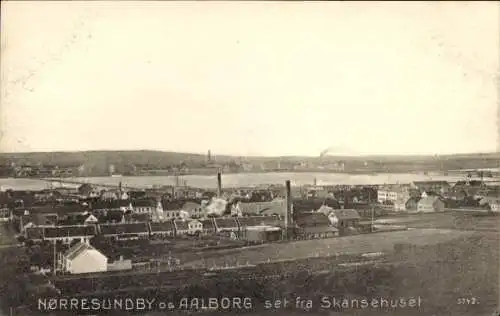 Ak Nørresundby Ålborg Aalborg Dänemark, Panorama von Skansehuset gesehen