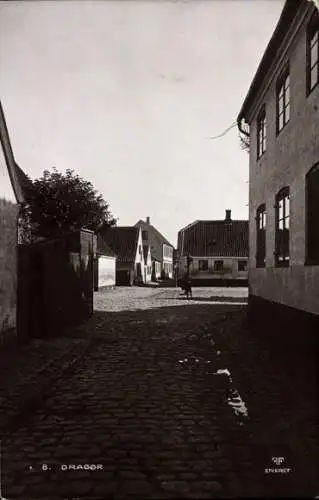 Ak Dragør Dänemark, Straße, Häuser