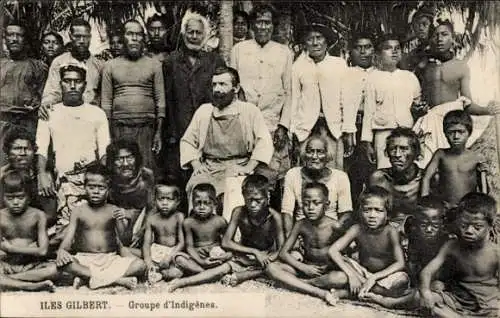 Ak Iles Gilbert Gilbertinseln Kiribati, Groupe d'Indigènes