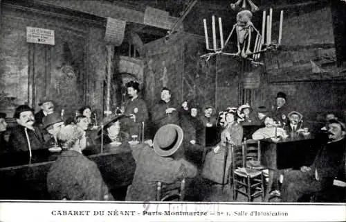 Ak Paris XVIII Montmartre, Cabaret du Néant, Salle d'Intoxication