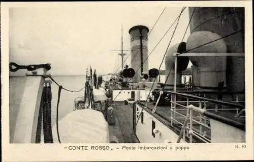 Ak Dampfer Conte Rosso, Lloyd Sabaudo, Italian Line