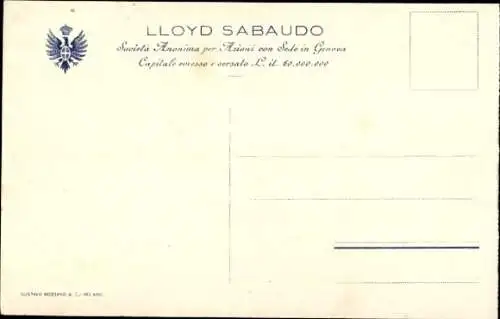 Ak Dampfer Conte Rosso, Lloyd Sabaudo, Italian Line