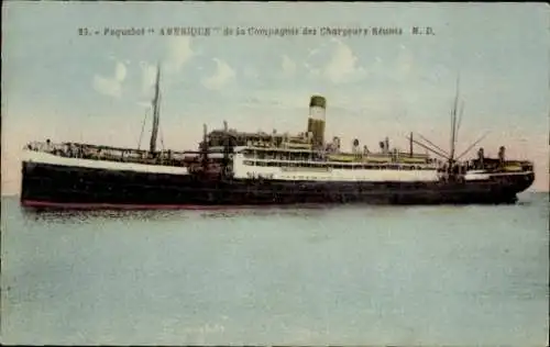 Ak Paquebot Amerique, Compagnie des Chargeurs Réunis