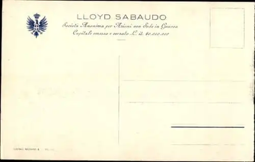 Ak Genova Genua Liguria, Italienisches Passagierschiff Conte Rosso in Genua