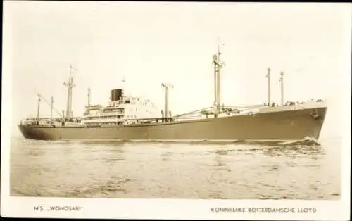 Ak Frachtschiff M.S. Wonosari, Koninklijke Rotterdamsche Lloyd KRL