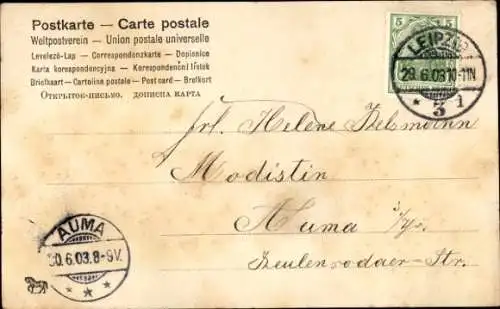 Ak Liebespaar, Liebesgedicht