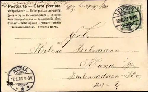 Ak Liebespaar macht Spaziergang im Wald