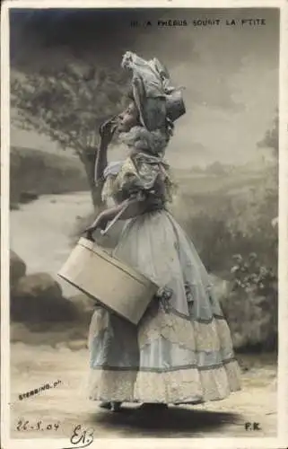 Ak Verträumte Frau, Portrait, Profil