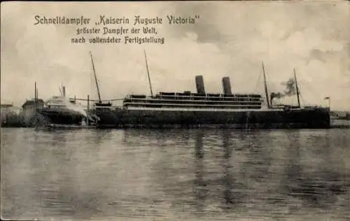 Ak Schnelldampfer Kaiserin Auguste Victoria, HAPAG