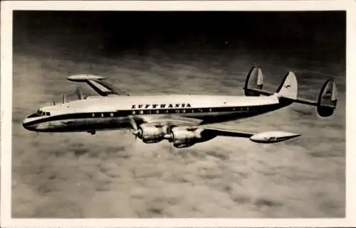 Ak Deutsches Passagierflugzeug, Lockheed Super Constellation, Lufthansa