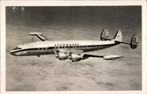 Ak Deutsches Passagierflugzeug, Lockheed Super Constellation, Lufthansa