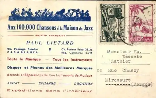 CPA Reklame, Maison Francaise Paul Lietard, Maison du Jazz